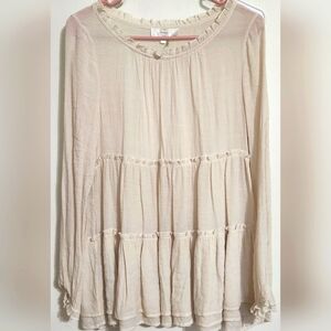 Entro Cream gauze shirt